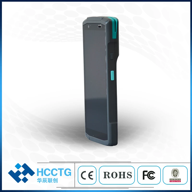 EMV PCI Оук Android 10 0 5 7 дюймов ручной терпинал POS 2 ГБ + 16 4G Wi-Fi Bluetooth MSR чип NFC 1D QR код 2D