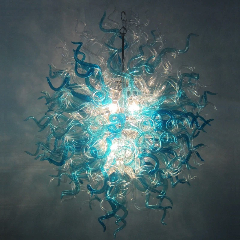 

Modern Blue Chandelier LED light Pendant Light Creative Design Art Glass Light Fixtures for Dining Room Kitchen Decor