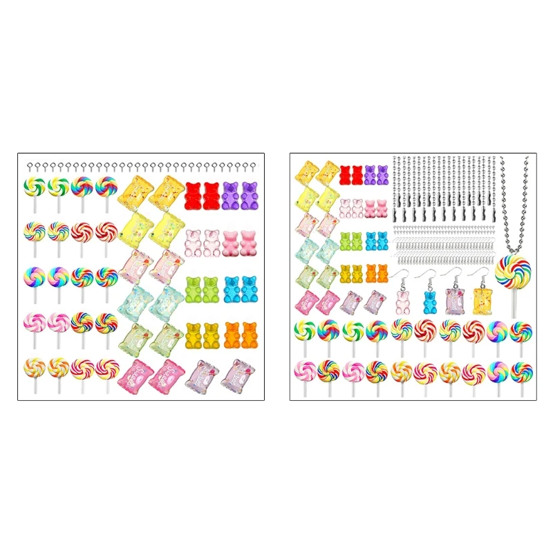 

Модный симпатичный леденец в форме медведя для изготовления ювелирных изделий, сережек, поделок «сделай сам»