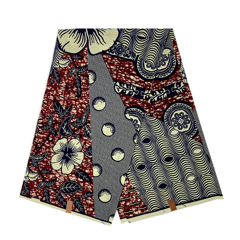 

Veritable Nigerian Style African Wax Printed Cotton fabric High Quality sewing Material For dree Fabrics by the meter V-L 3-13