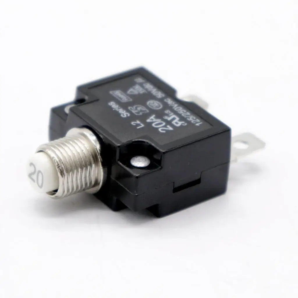 

Circuit Breaker 20AMP Push Button Resettable Thermal Panel Mount AC 125/250V