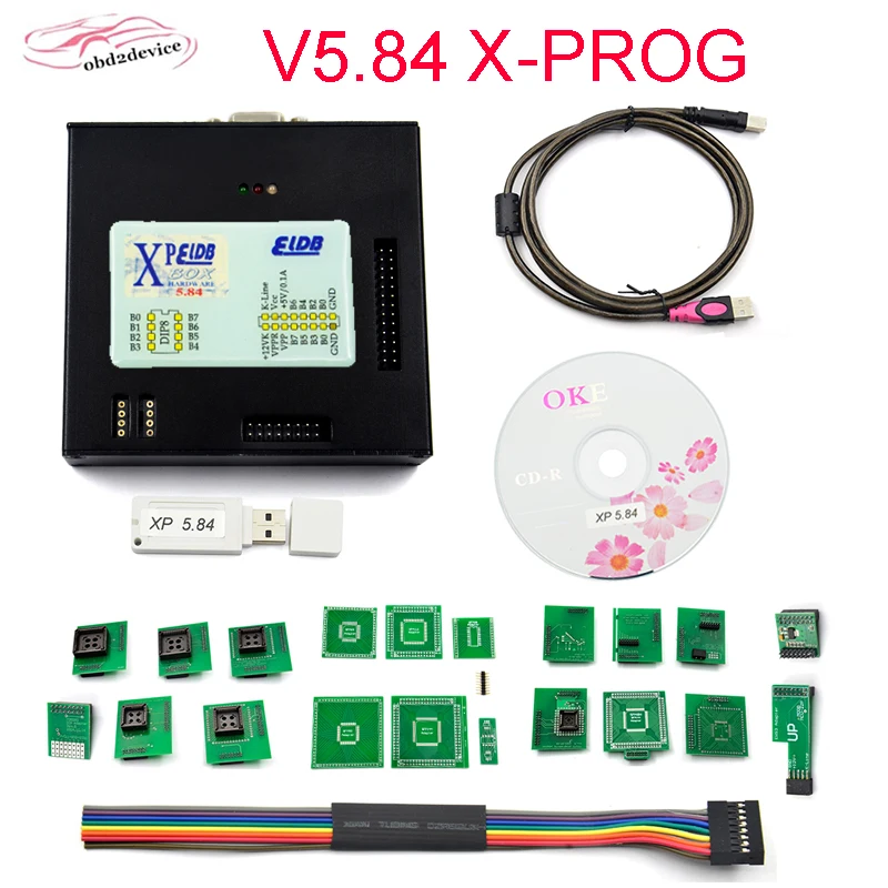 V5.84 Xprog ECU программируемый интерфейс Xprog-M Инструмент для письма xprog ATMEGA64A чип