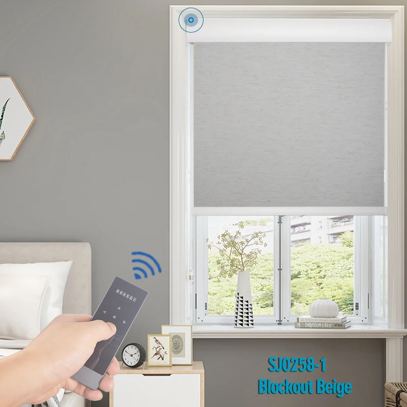 Рулонные жалюзи с электроприводом и пультом ДУ совместимы Google Alexa | Дом сад