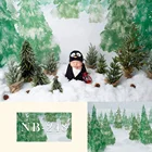 Фон для фотосъемки Рождество снег Рождественские елки снежное поле фон Зимний лес день рождения художественный портрет фотосъемка