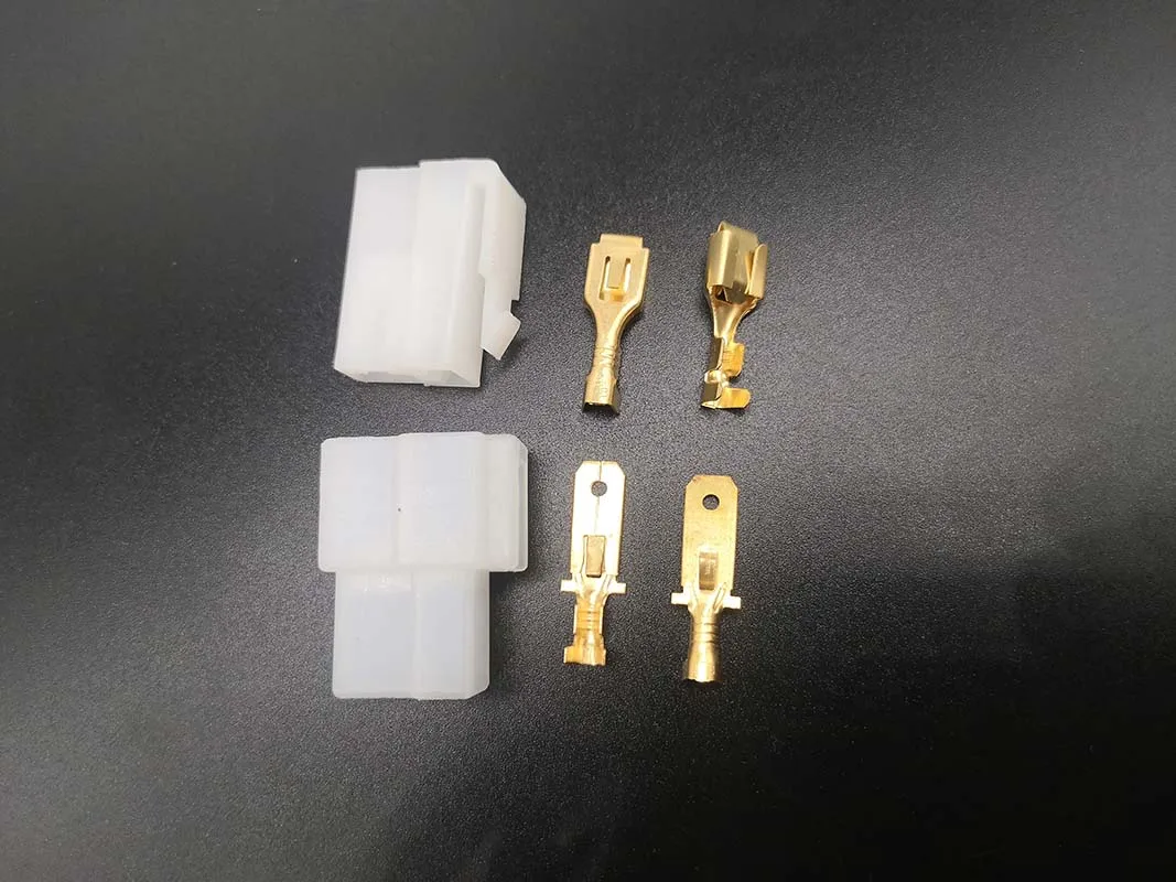 

New 1 set of 2PIN 6.3mm car Connector kit male and female socket plugs for cars, motorcycles