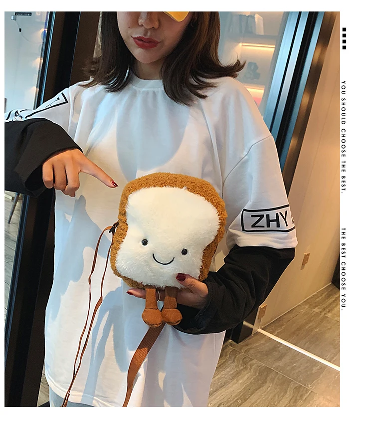 Small Crossbody Shoulder Bags For Girls Cute Cartoon Toast Toy Fruit Shape Avocado Wallet Designer Clear Purse And Handbags