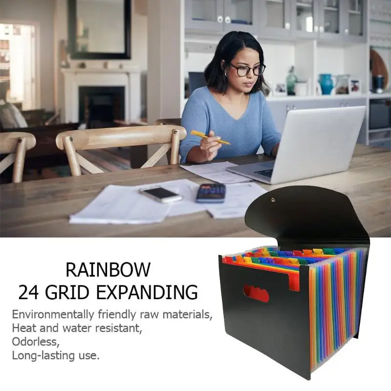 Папка-органайзер А4 карманная для документов с крышкой | Дом и сад