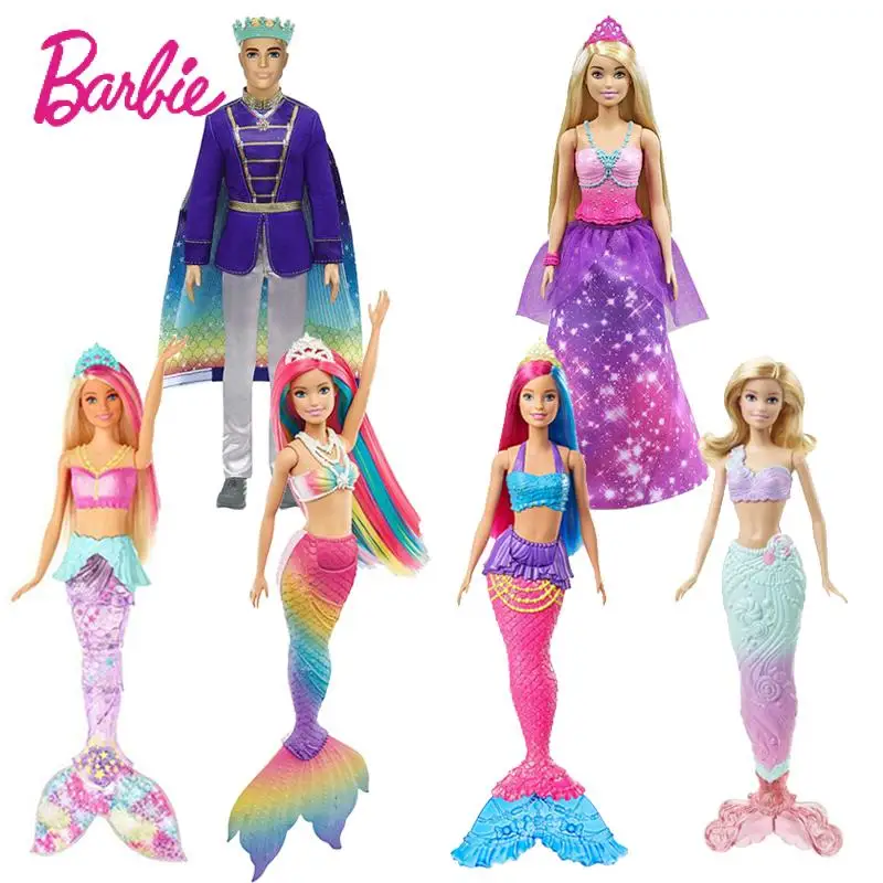 

Barbie Dreamtopia Rainbow Magic Mermaid Doll Dreamtopia 2-in-1 Princess Prince Fashion Transformation Doll Girl Gift GTF89 GTF92
