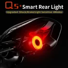 Велосипедный умный задний фонарь ROCKBROS, сенсорный тормоз, водонепроницаемость IPx6, зарядка USB, стоп-сигнал, велосипедные аксессуары