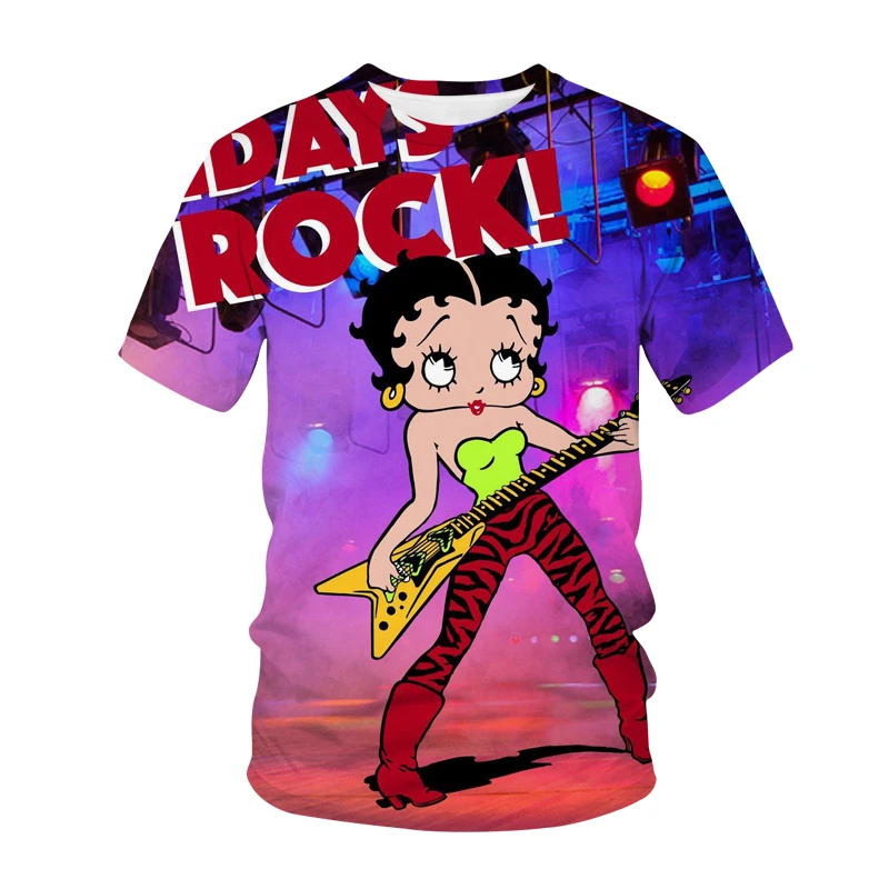 

New rock gril 3d printed tshirt men women summer casual anime t-shirt unisex short tops tees oversized T-shirt harajuku t-shirts