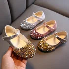 Детские кожаные туфли новые модные 2021 для маленьких девочек шикарные женские туфли в стиле Принцесса Коктейльные Вечерние маленькие девочки Свадебные модельные туфли