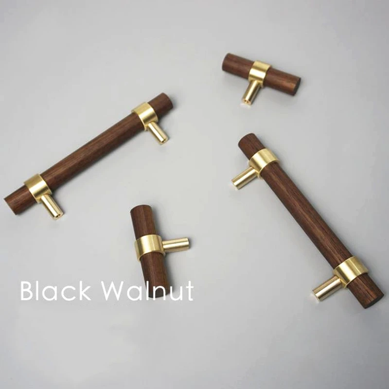 Ручка LCH из латуни и черного ореха регулируемая по цвету | Обустройство дома