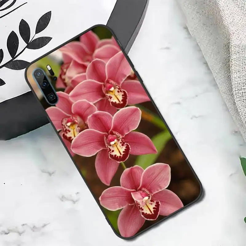 

Beautiful Orchid Flowers pattern Phone Case For Huawei honor Mate P 10 20 30 40 i 9 8 pro x Lite smart 2019 nova 5t