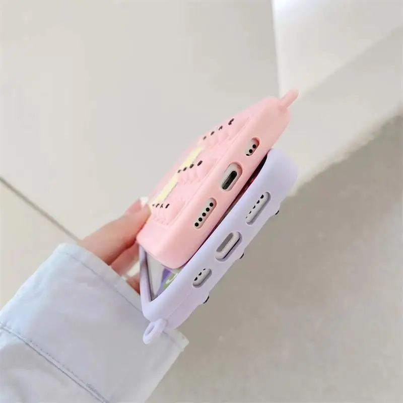 

Lovely Girl Button Fashionable Funny Phone Cases on For iPhone 12 11 Pro XS Max X XR 7 8 Plus 2021 Funda Soft Silica Gel Cover