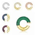 Женские серьги-Клипсы из серебра 2022 пробы с фианитами