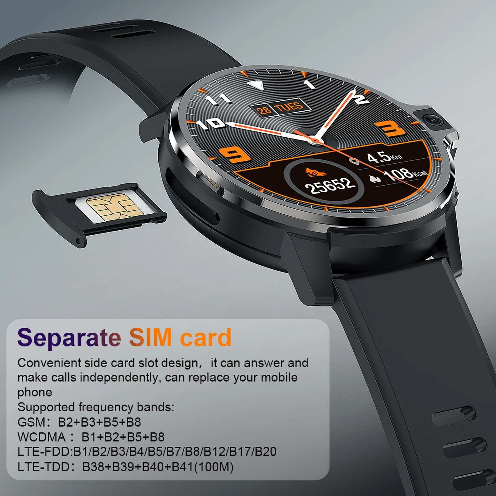 DM30 4G Смарт-часы Bluetooth WiFi GPS Android 9 1 часы с поддержкой Nano SIM-карты пульсометр