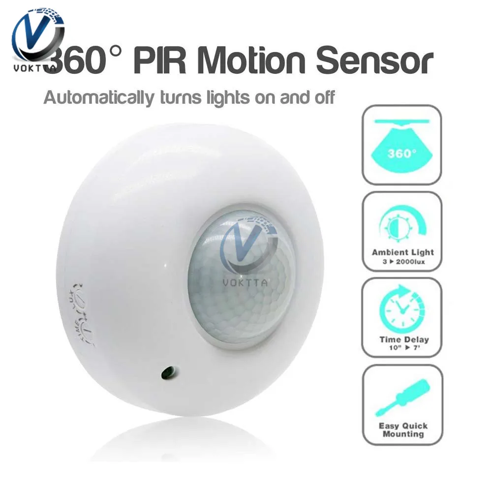 Движения PIR Сенсор переключатель переменного тока 110 V-240 V высокая Sensitivety