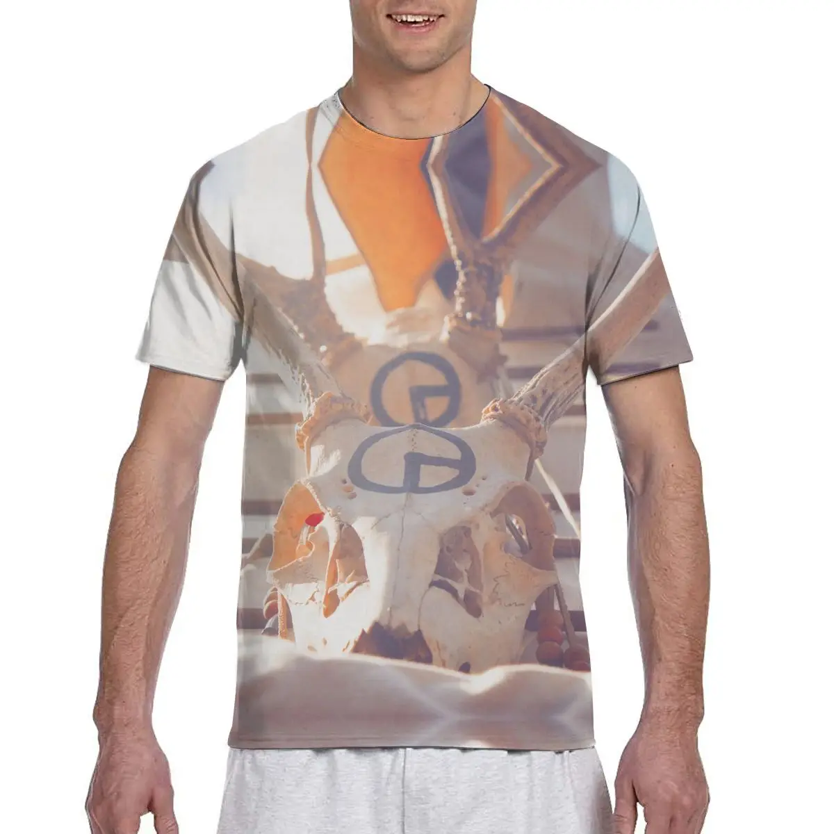 

Футболка Мужская/женская с принтом черепа, короткий рукав, круглый вырез, топ с принтом в стиле хип-хоп, пляжная одежда, 2021