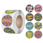 Милые Стикеры для вознаграждения, декоративные принадлежности для школьных учителей, 1 дюйм, английские мотивационные наклейки с короткими изображениями