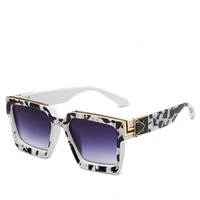 fashion classic luxury brand designer oversized square sunglasses women men shield big frame travel sun glasses mirror shades