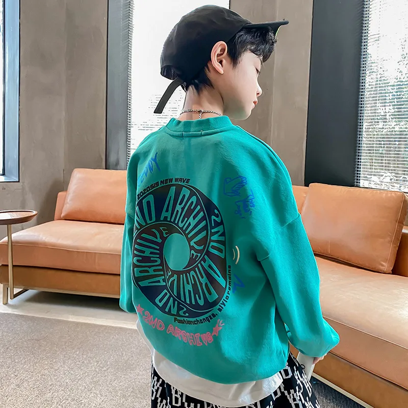 

Simple Spring Autumn Boys Sweatshirts Jacket Coat KidsOutwear Children Clothes Tops Teenager Sport Beach School High Quality