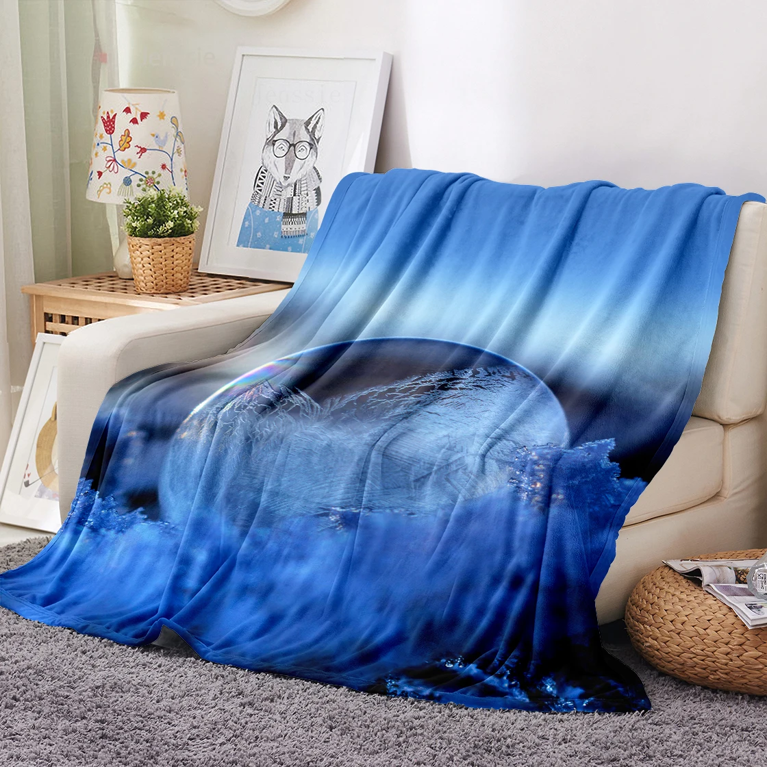 Детское Фланелевое покрывало с 3D-принтом морских волн для дивана йоги пикника |