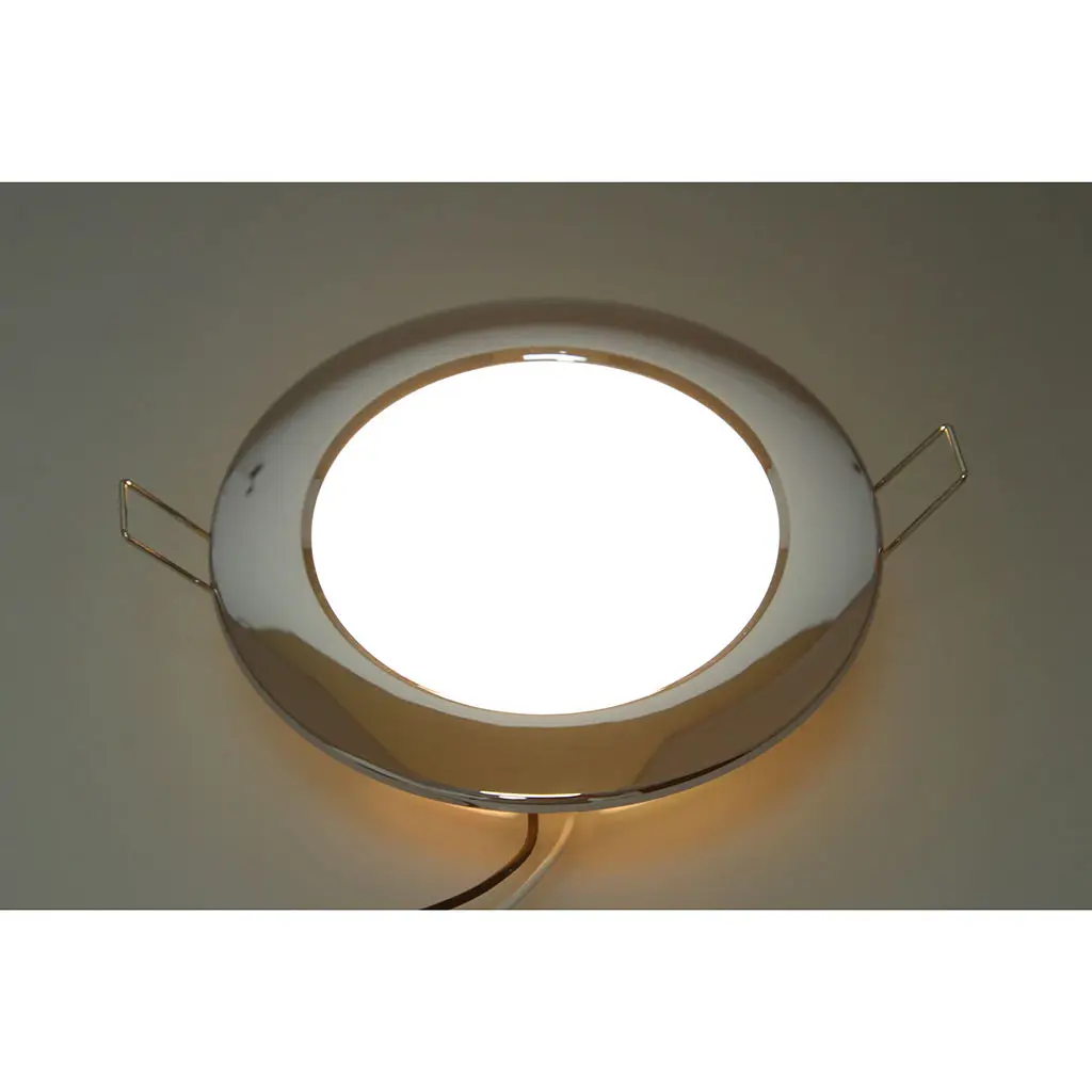 

Потолочный Светильник Chrome RV Boat, встраиваемый потолочный светодиодный панельный светильник DC 12V 4,5 W, теплый белый