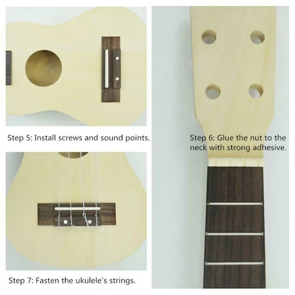 

Clearance Sale Assemble 21 inch ukulele diy painting small guitar handmade material package set 21 inch Diy handmade ukulele kit
