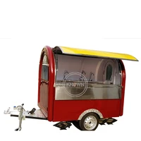 220cm length red and yellow or you can customize the color food cartfood trailer