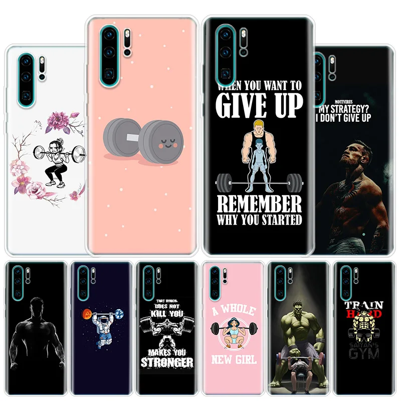 

Bodybuilding Gym Fitness Phone Case For Huawei Honor 10 9 Lite 8A 8X 8S 7A 7X 9X 20i Pro Y5 Y6 Y7 Y9 2019 V20 V30 Cover Coque