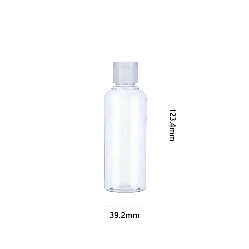 Новые 5x100 мл пластиковые прозрачные флаконы с откидной крышкой для путешествий