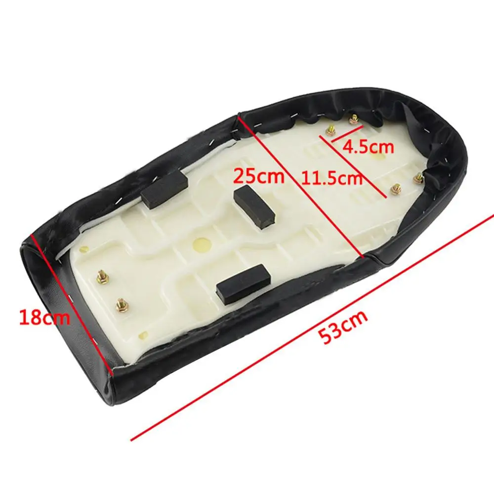 Черный мотоцикл кафе гонщик сиденье на заказ Винтаж горб седло плоский поддон