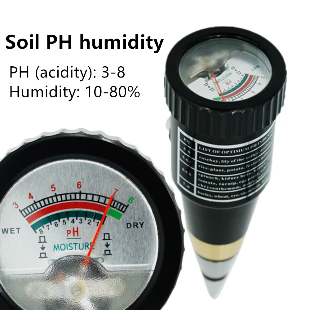 Многофункциональный указатель 2 в 1 измеритель влажности почвы и ph диапазон 3 ~ 8PH