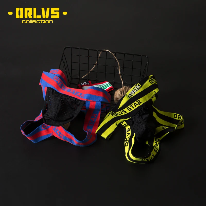 Мужские трусы джоки с мешочком для пениса синие хлопковые брифы бандаж бикини