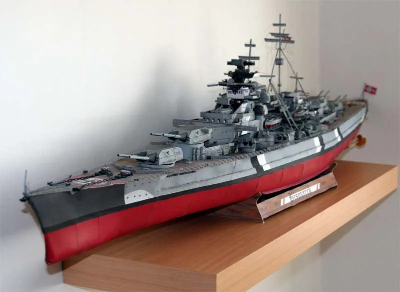 

90 см, Вторая мировая война, Германия, Bismarck GPM182, полная бумажная модель «сделай сам», лодка, корабль, бумажная модель-пазл, игрушки для детей ру...