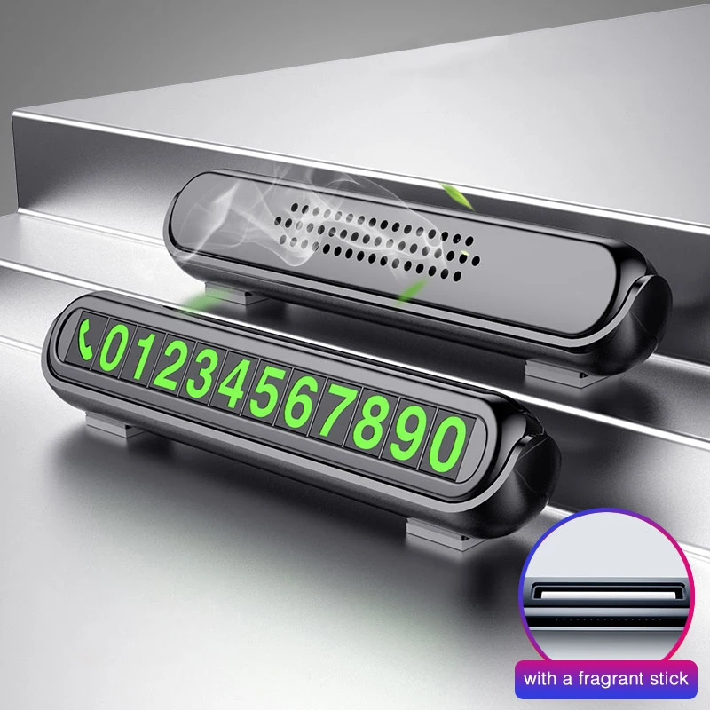 Светящаяся Автомобильная Временная парковочная карта наклейка автомобильный