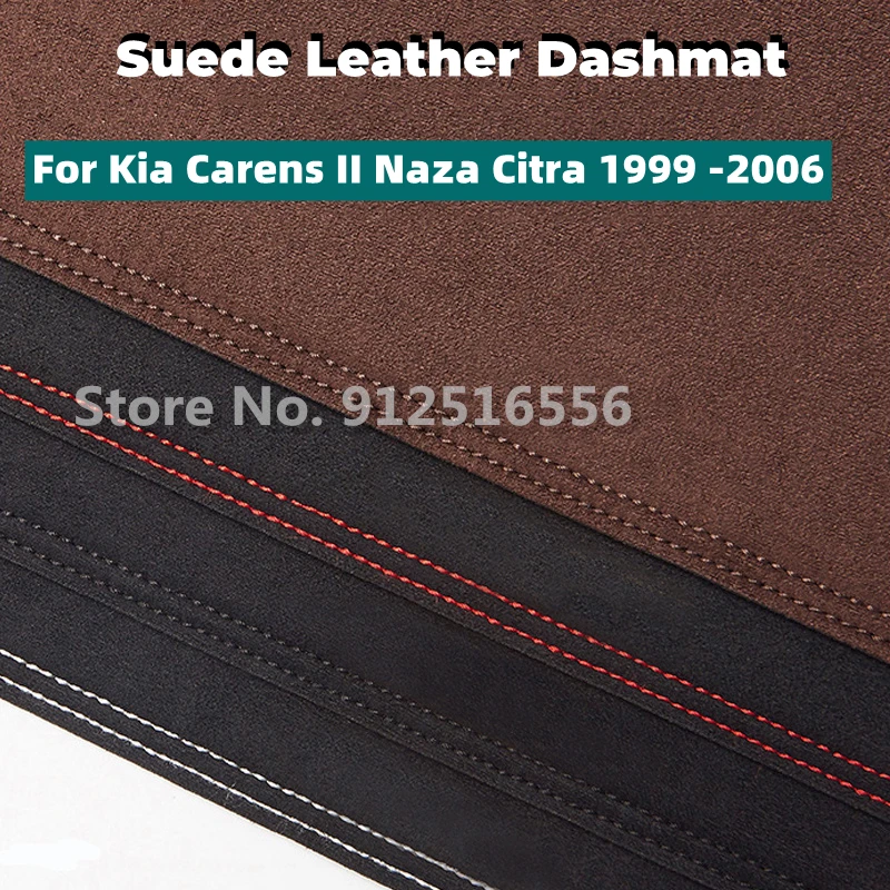 

Car Suede Leather Dashmat Dash Mats Pad Dashboard Covers Sun Shade Carpet For Kia Carens II Naza Citra 1999-2006 2000 2001 2005