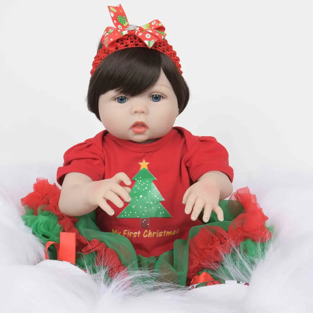 22 &quot55 см Модная Кукла Реборн потрясающая силиконовая Реалистичная кукла реборн