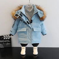 30 children winter hooded coat thick warm 90 white duck down jacket girls boy clothes kids parka clothing outerwear snowsuit