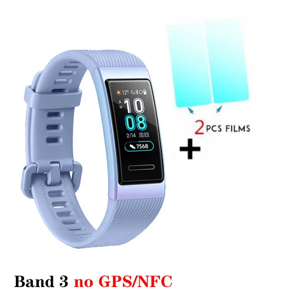 Band 3 Blue n film Huawei Band 3 Pro Band 3 Смарт-браслет 3 0,95 дюймов трекер для плавания Водонепроницаемый Bluetooth фитнес-трекер сенсорный экран - Цвет: Band 3 Blue n film