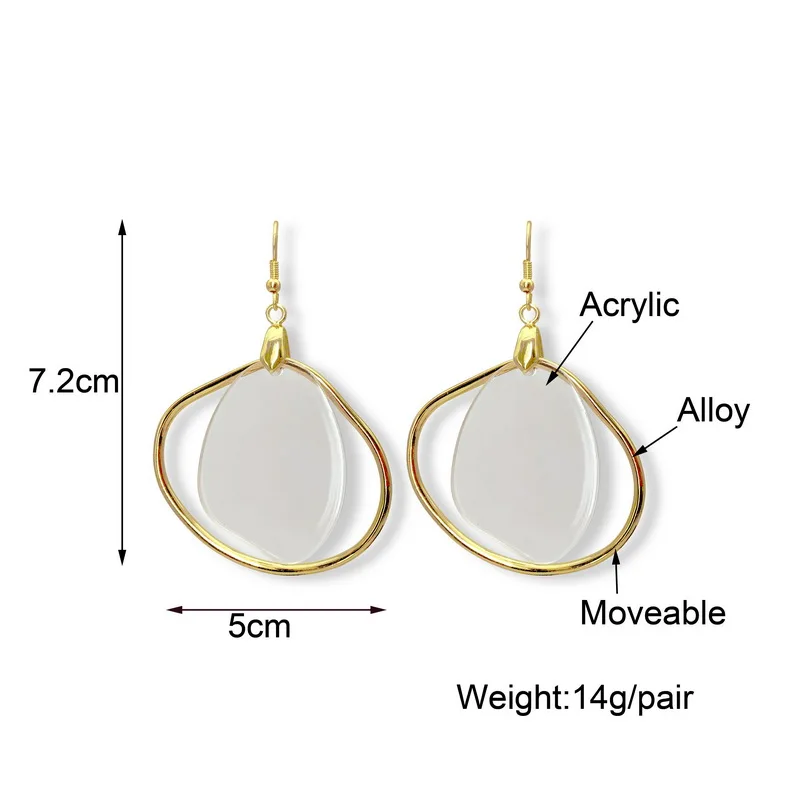 

TOTASALLY Fashion Chic Earrings for Women Designed Geo Acrylic Drop Earrings Lady Evening Party Earrings Dropshipping Jewelry