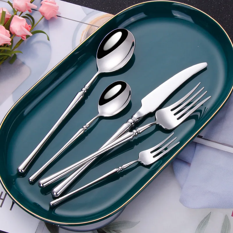 

ROME Luxury Golden Cutlery 18/10 Stainless Steel Gold Cutlery Set Mirror Shiny Dinnerware Set Flatware Drop Shipping