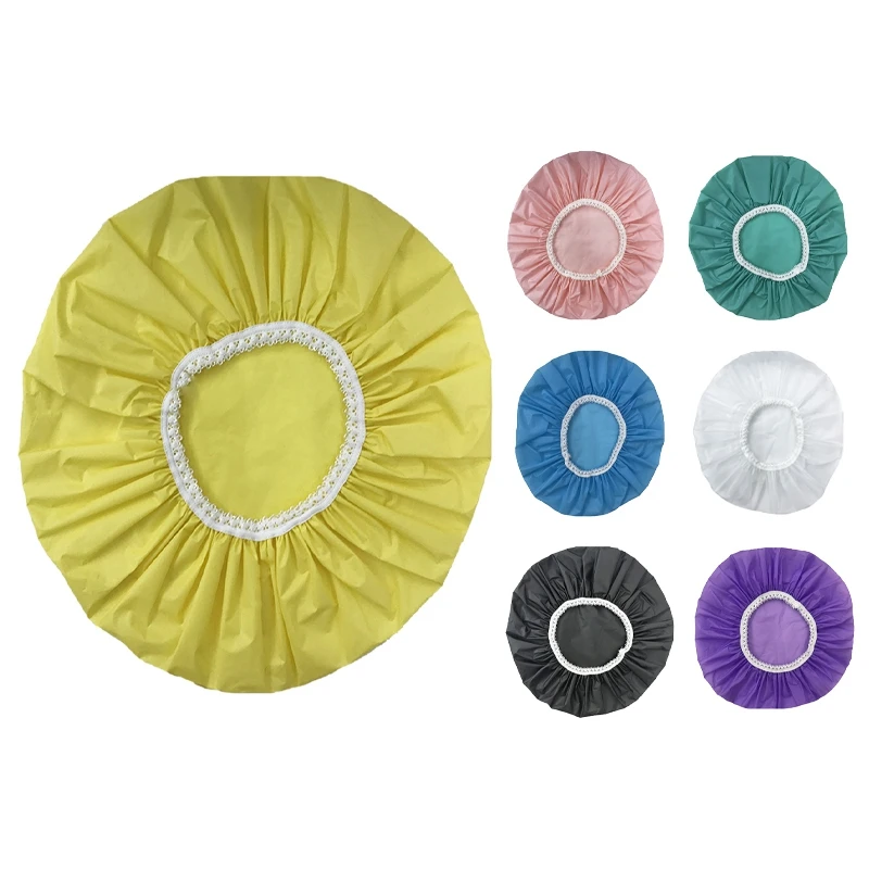 

1Pcs Household Waterproof Shower Cap, Swimming Cap, Hotel Elastic Shower Cap Hair Set