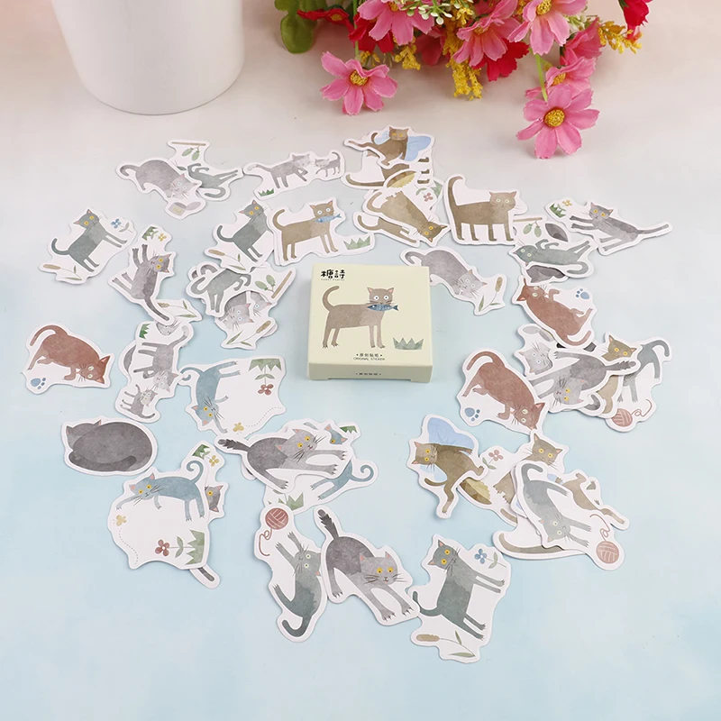45 шт. серия кошачьих заболеваний бумажная наклейка для скрапбукинга планировщик