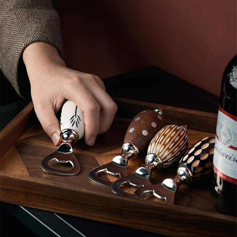 Home Gadget Beef Bone Bottle Opener Beer Screwdriver Handmade Wood Metal Beer Opener Abrebotellas  Kitchen Accesories