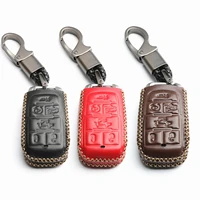 wfmj leather for dodge ram 1500 2019 2020 2021 2022 remote 6 buttons key fob case keychain cover chain