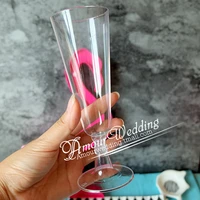 6pcs plastic disposable clear flutes champagne cocktail glasses wine cups birthday party wedding anniversary festival drinkware