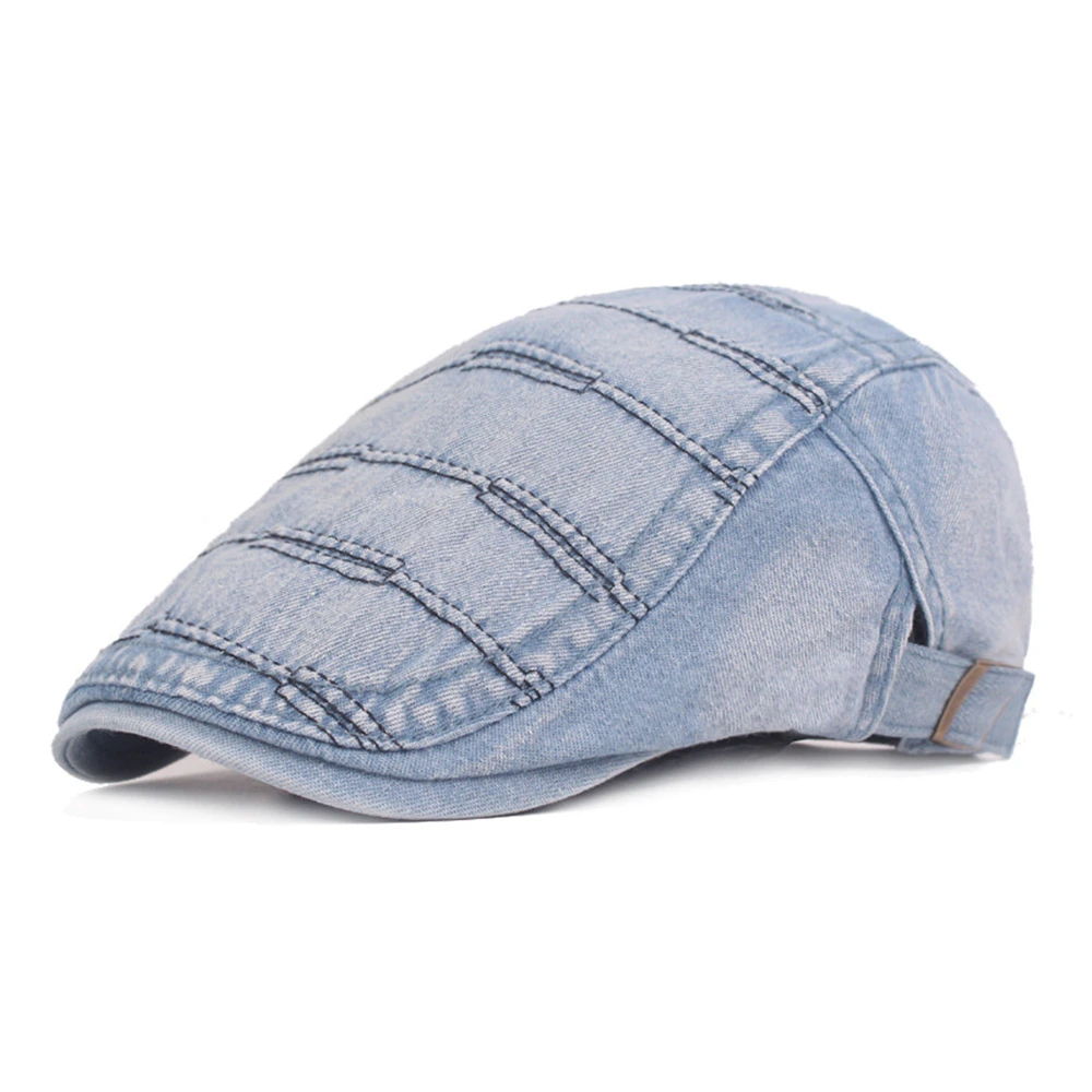 

Cowboy Style Hiking Caps Men Vintage Newsboy Causal Sports Punk Rock Hats Camping Outdoor Vacation Denim Hat 2021 Climbing Cap