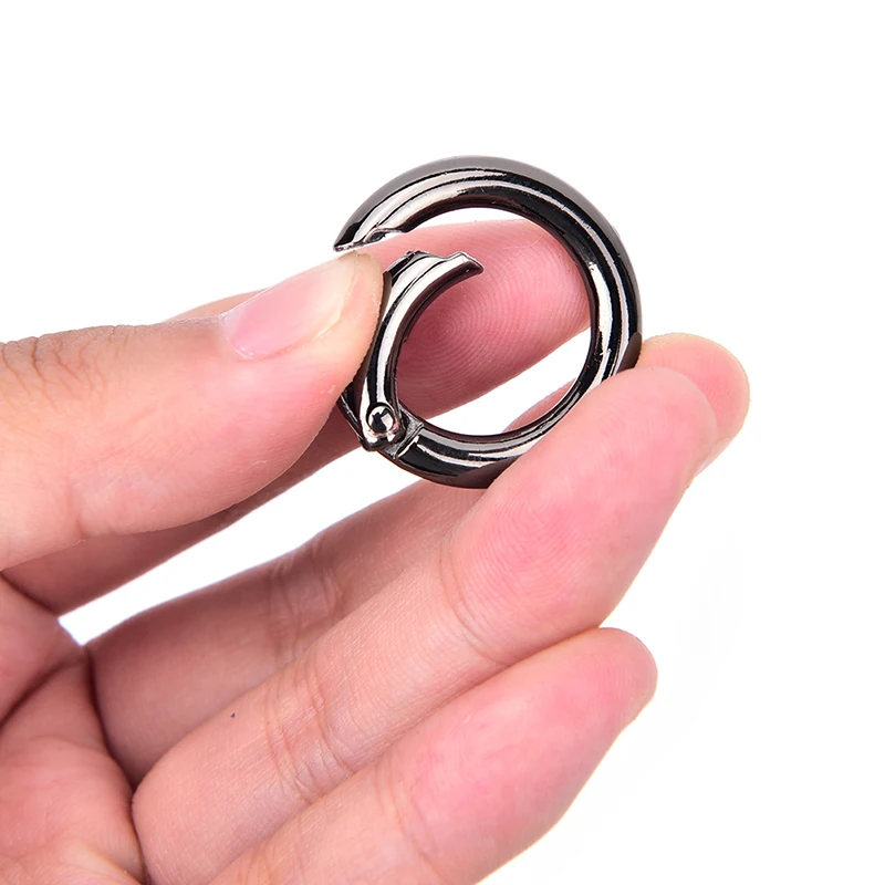 

Alloy 5 points spring ring buckle luggage accessories O-ring key ring clip push trigger spring hook carabiner outdoor tools
