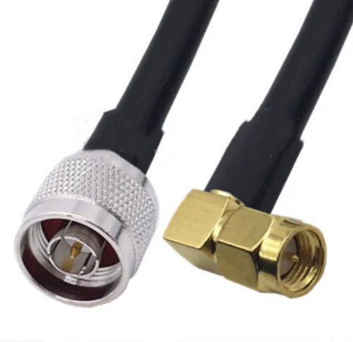

N Male To SMA Male Right Angle connector 5D-FB 50-5 Coaxial RF Adapter Jumper Cable 50ohm